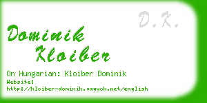 dominik kloiber business card